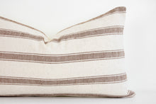 Meera Woven Striped Pillow Cover - Earth Brown and Ivory