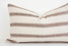 Meera Woven Striped Pillow Cover - Earth Brown and Ivory