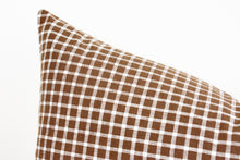 Hmong Organic Woven Pillow Cover - Earth Brown Gingham