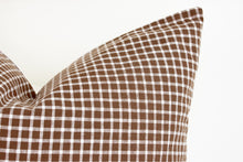Hmong Organic Woven Pillow Cover - Earth Brown Gingham