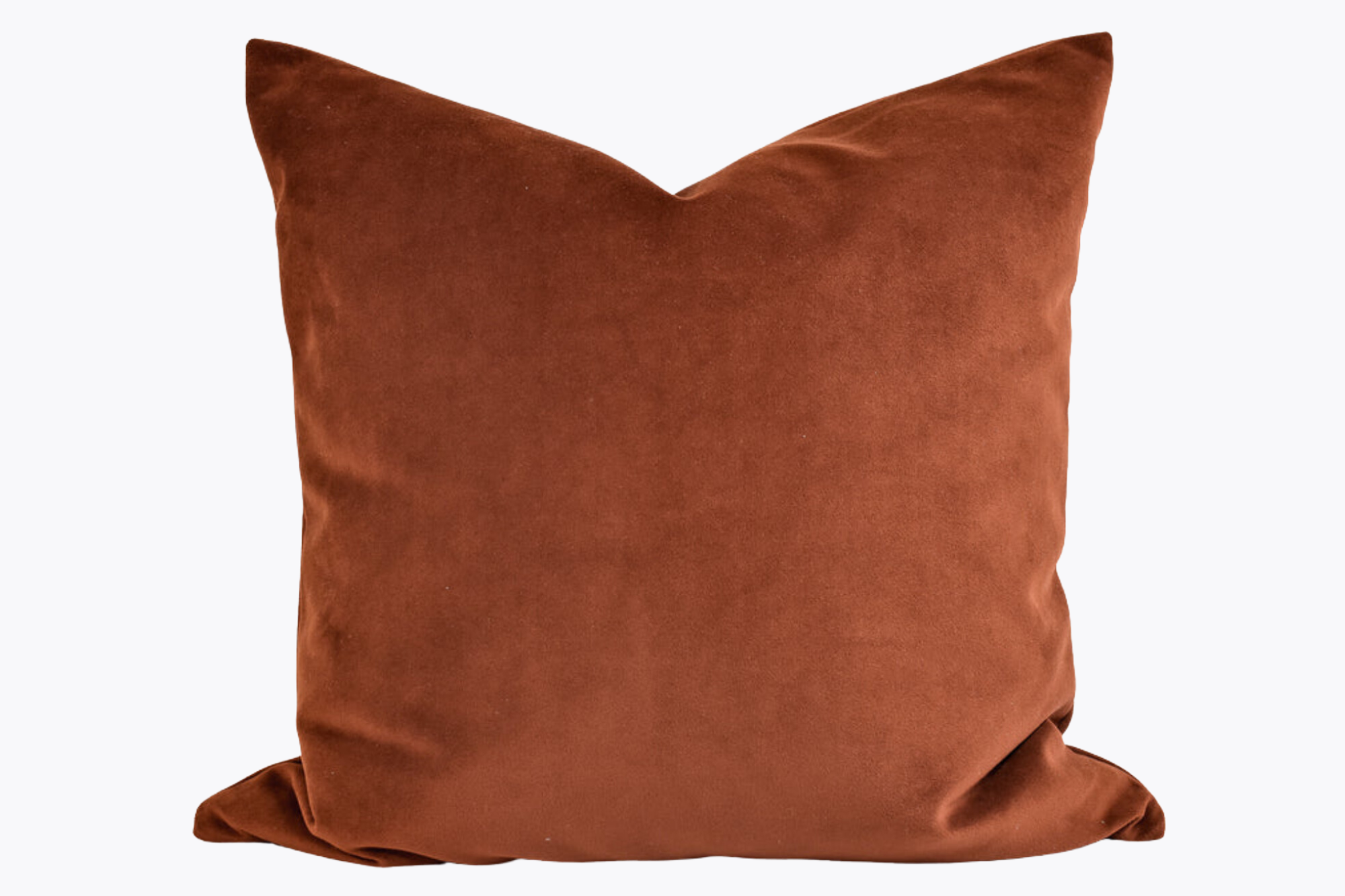 Velvet Pillow Cover Burnt Rust - Main Image