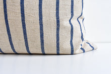 Hmong Organic Woven Striped Pillow Cover - Indigo Stripe