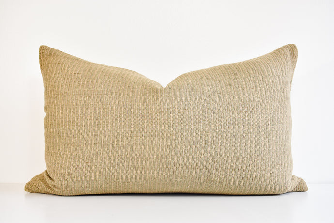 Vintage Hmong Organic Woven Lumbar Pillow Cover