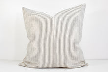 Hmong Organic Woven Pillow Cover - Charcoal Thin Stripe