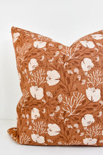 Hmong Floral Block Print Pillow Cover - Spice