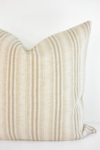 Hmong Organic Woven Pillow Cover - Natural Stripe