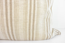 Hmong Organic Woven Pillow Cover - Natural Stripe