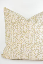 Hmong Organic Woven Pillow Cover - Sand and Ivory