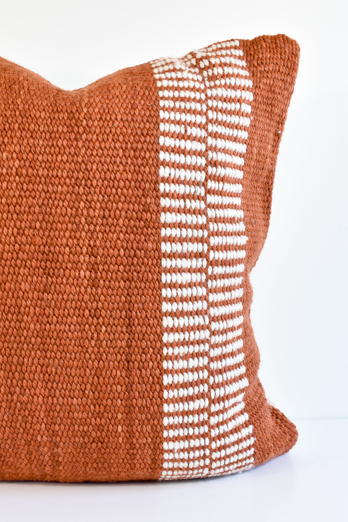 Large Lora Striped Pillow - Rust