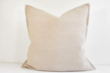 Linen Flange Edge Pillow Cover - Creme