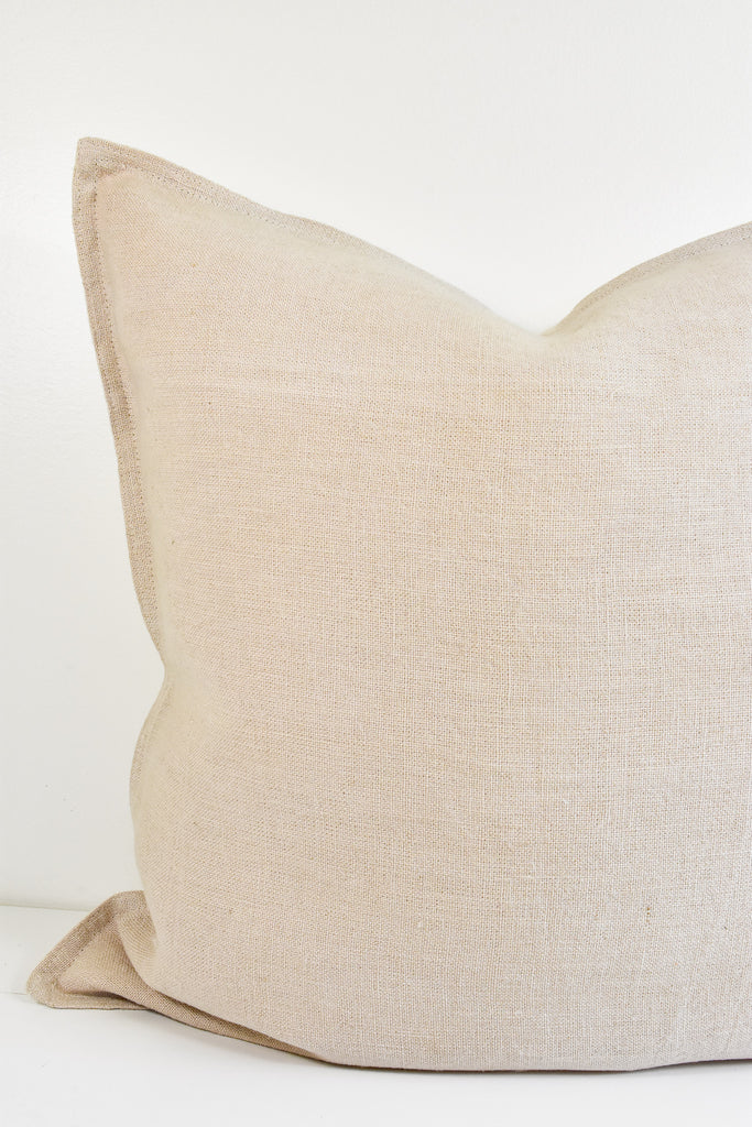 Linen Flange Edge Pillow Creme Collectiv Co.