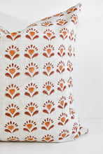 Indian Block Print Pillow Cover - Rust and Terra Cotta
