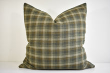 Linen Pillow Cover - Olive Gingham