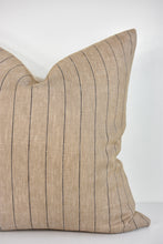 Linen Pillow Cover - Tan Stripe