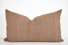 Hmong Organic Woven Pillow Cover - Hazelnut Brown