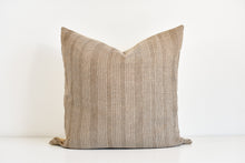 Striped Sashiko Pillow Cover - Tan