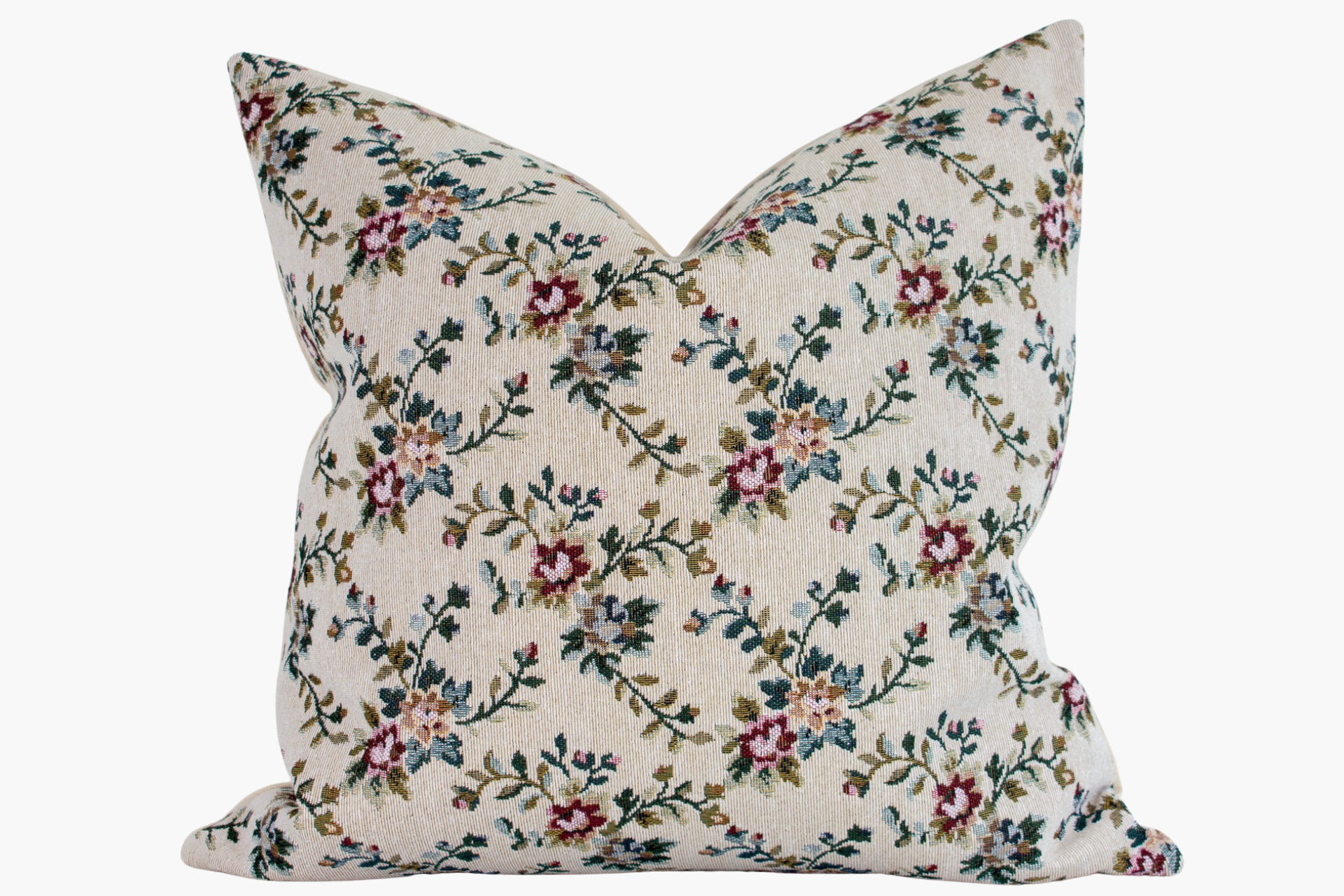 Sofie Woven Tapestry Floral Pillow Cover - Garden Rose