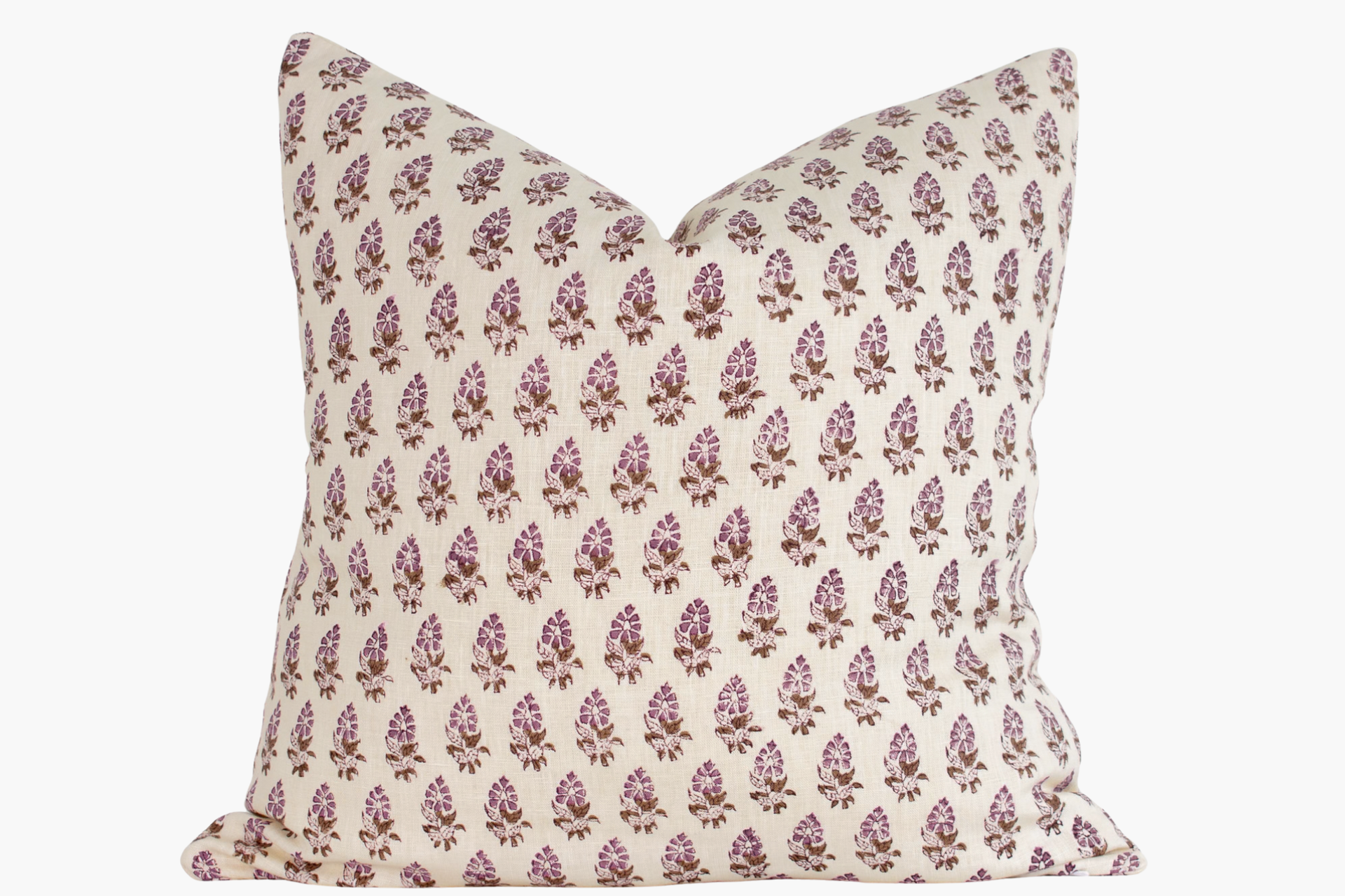 Tilley Indian Block Print Pillow Cover - Berry, Earth
