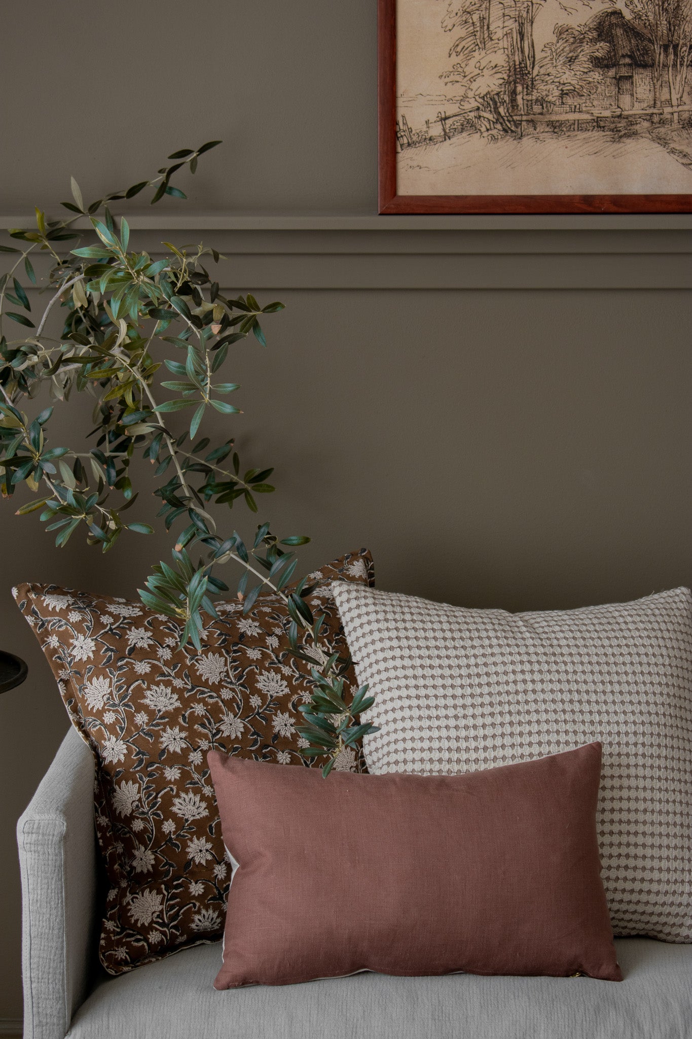 Linen Pillow Cover - Cognac