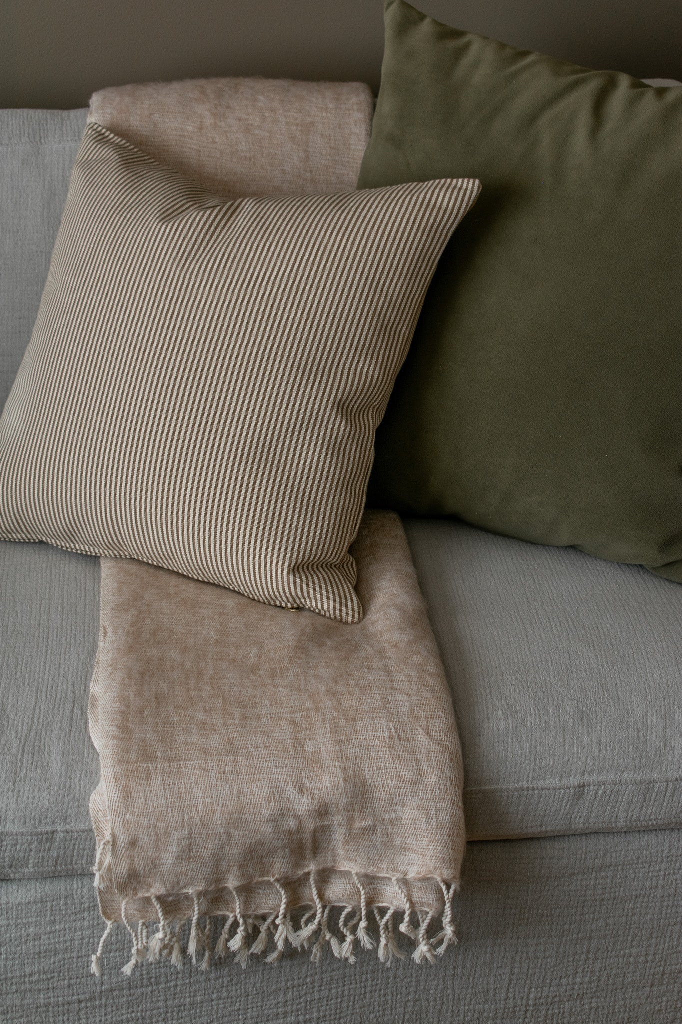 Alpaca Throw - Light Beige, Light Taupe