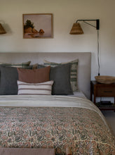 June Kantha Quilt in Sage and Stone - Twin/Throw and King/Queen Sized