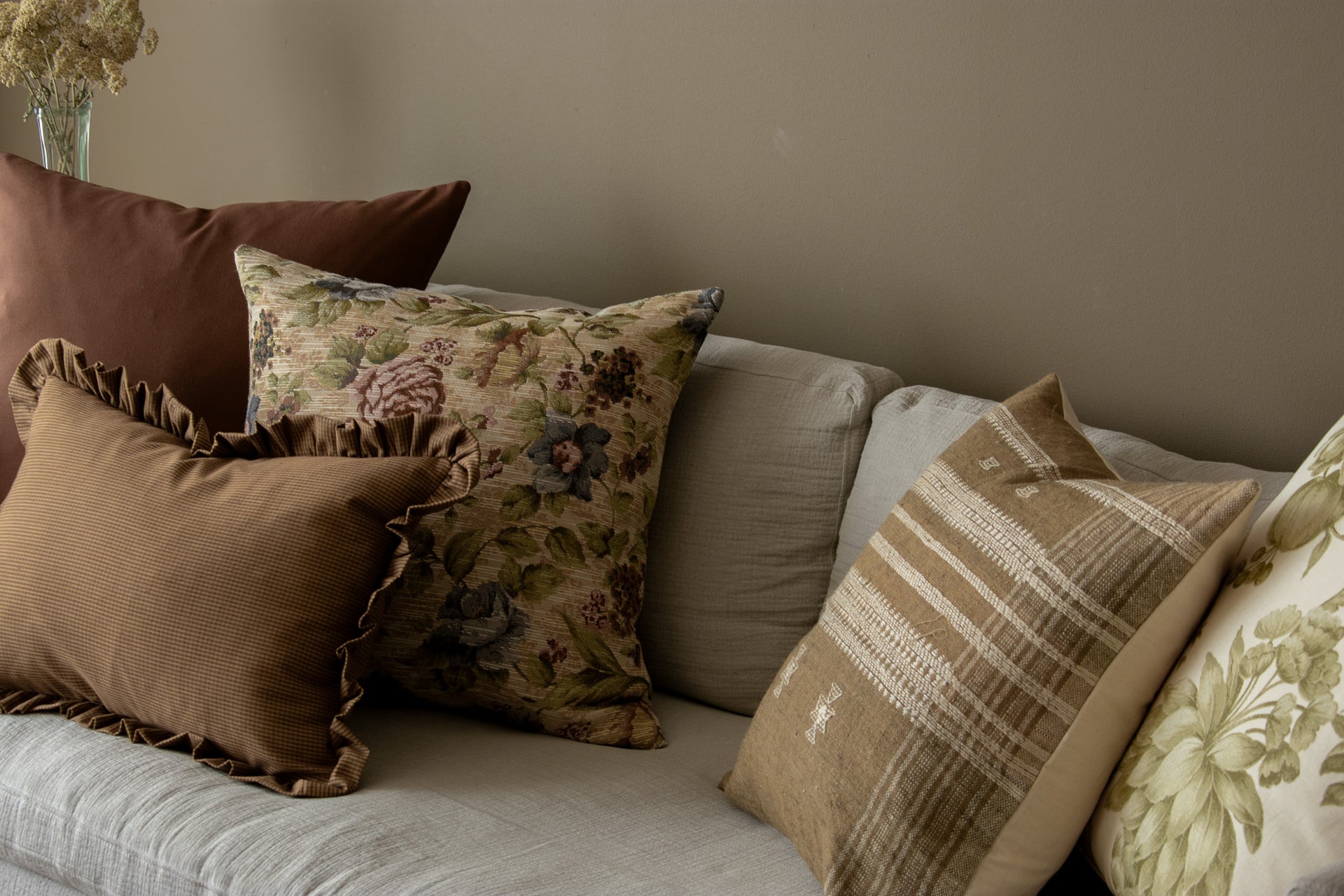 Beckett Pillow Cover - Copper Brown
