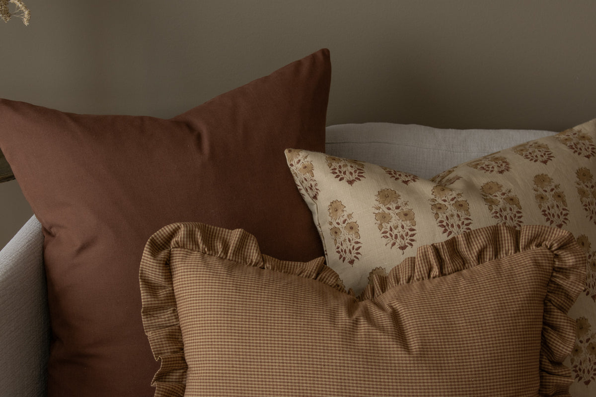 Beckett Pillow Cover - Copper Brown