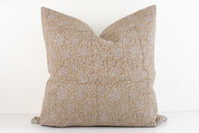 Indian Block Print Pillow - Faded Terra Cotta Floral