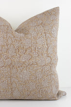 Indian Block Print Pillow - Faded Terra Cotta Floral
