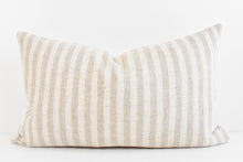 Hmong Organic Woven Striped Pillow Cover - Beige and Ivory