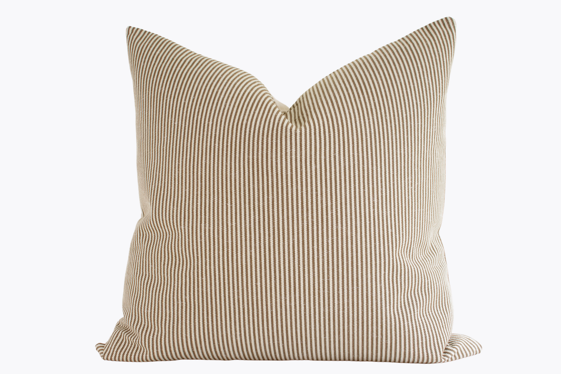 Woven Pin Stripe Pillow Cover - Taupe, Cream