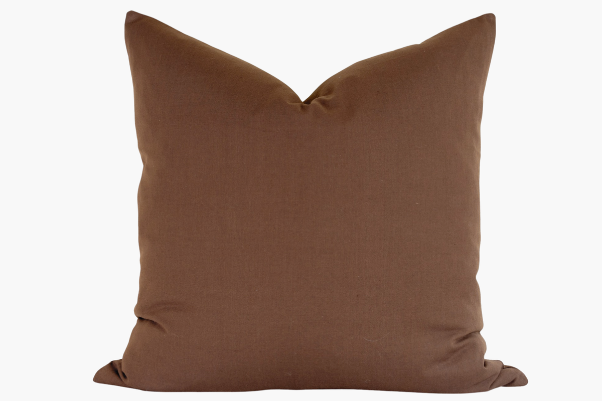 Beckett Pillow Cover - Copper Brown