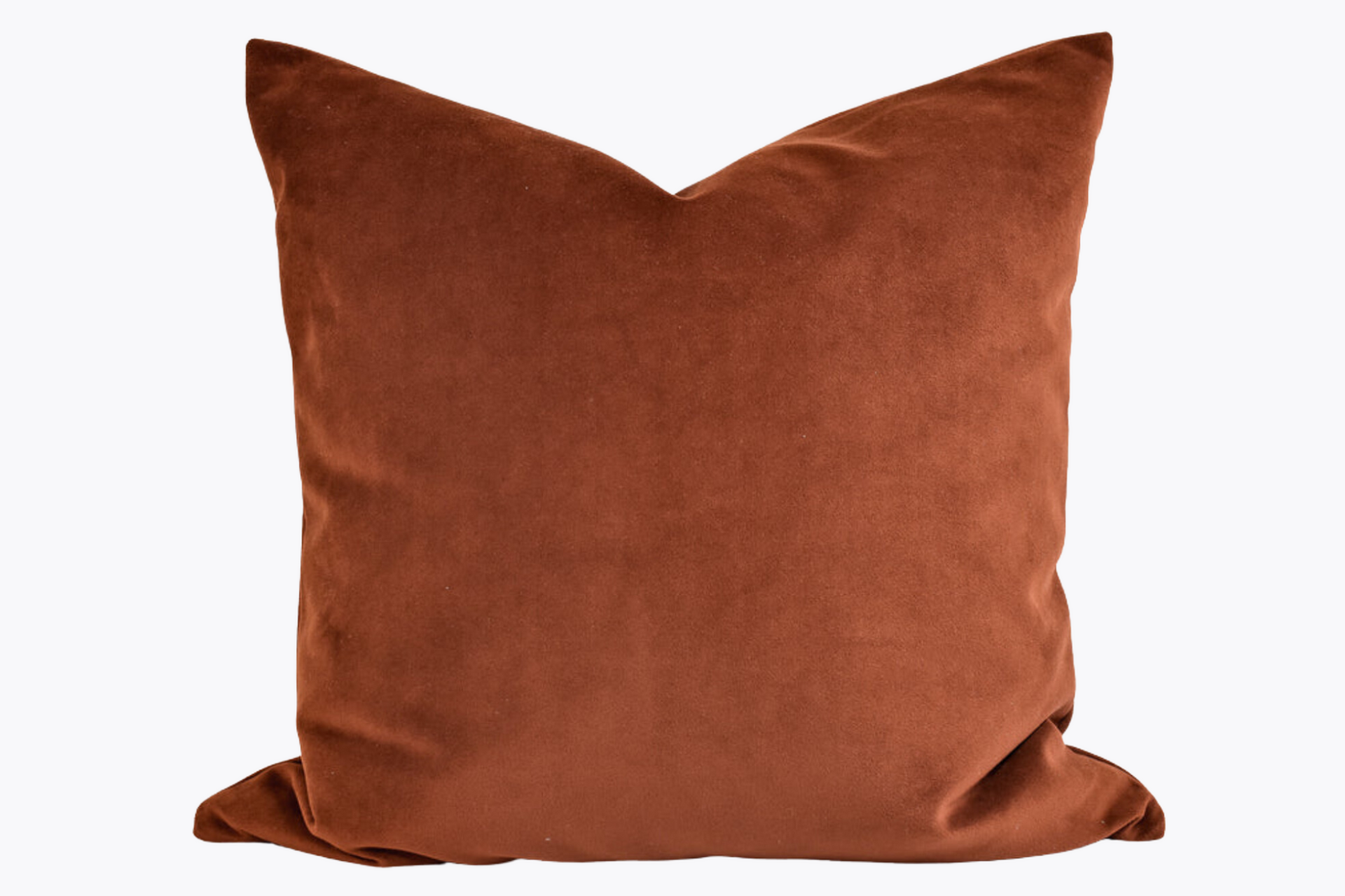 Velvet Pillow Cover - Burnt Rust