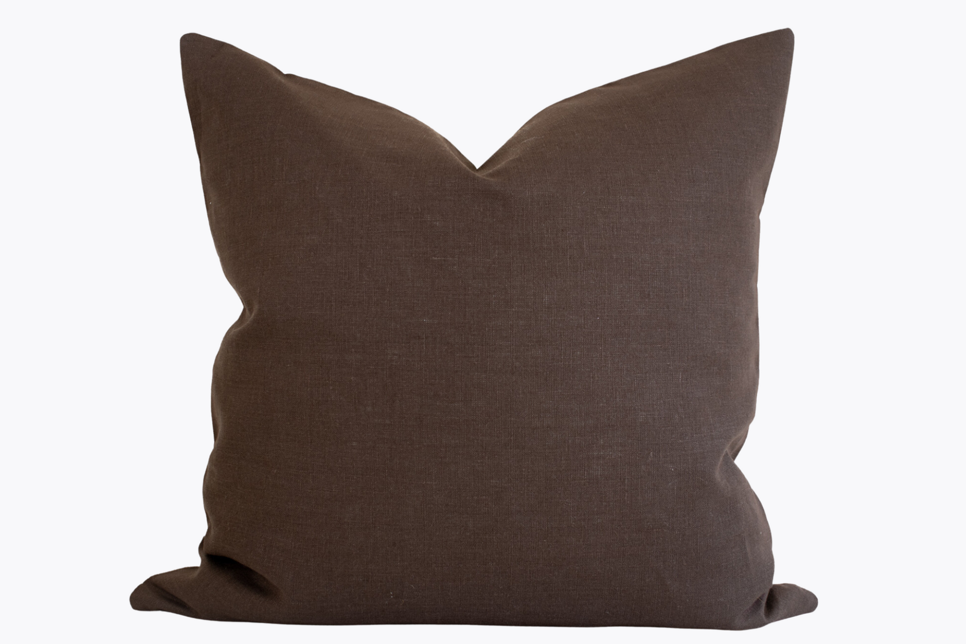 Linen Pillow Cover - Chocolate