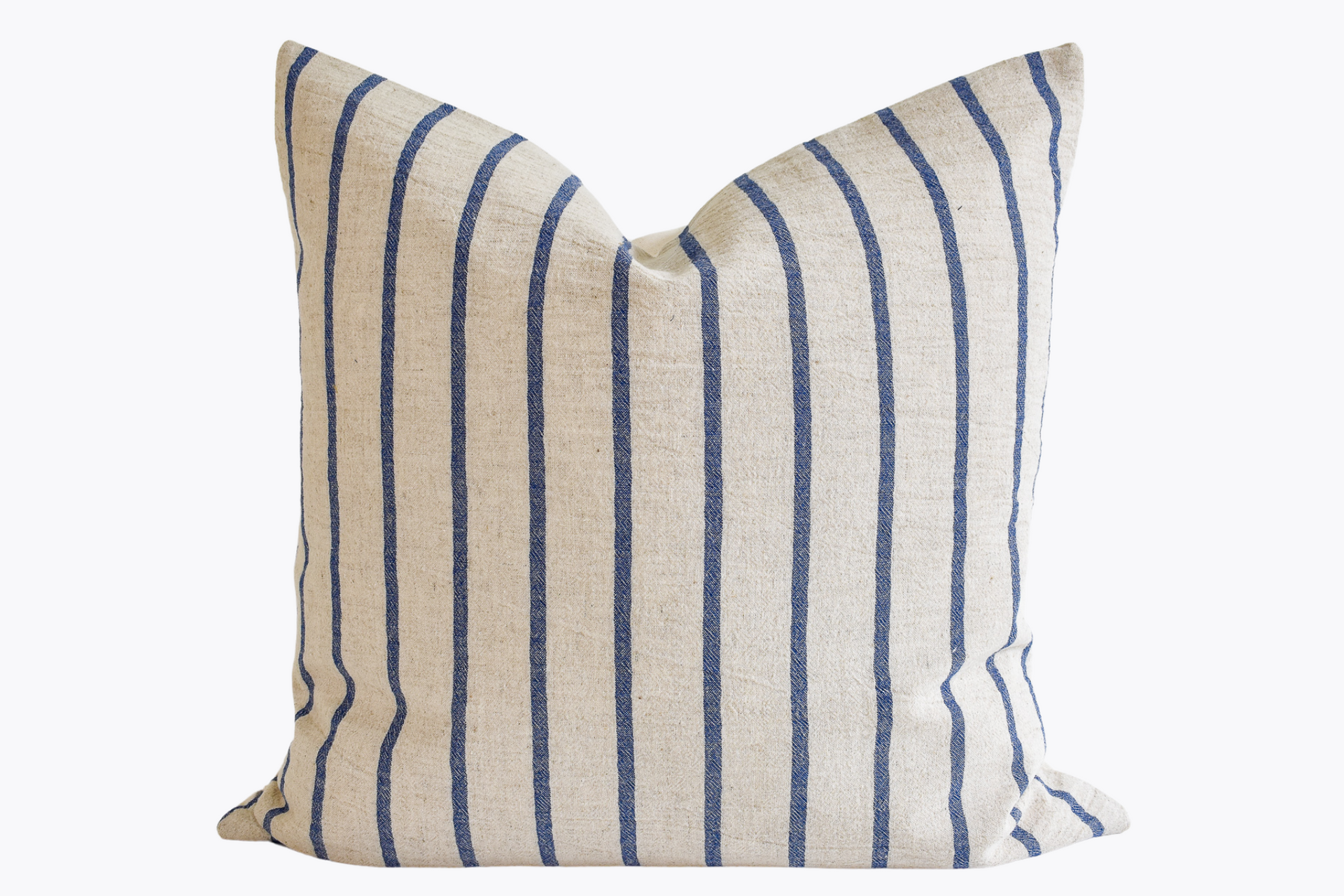 Hmong Organic Woven Striped Pillow Cover - Indigo Stripe