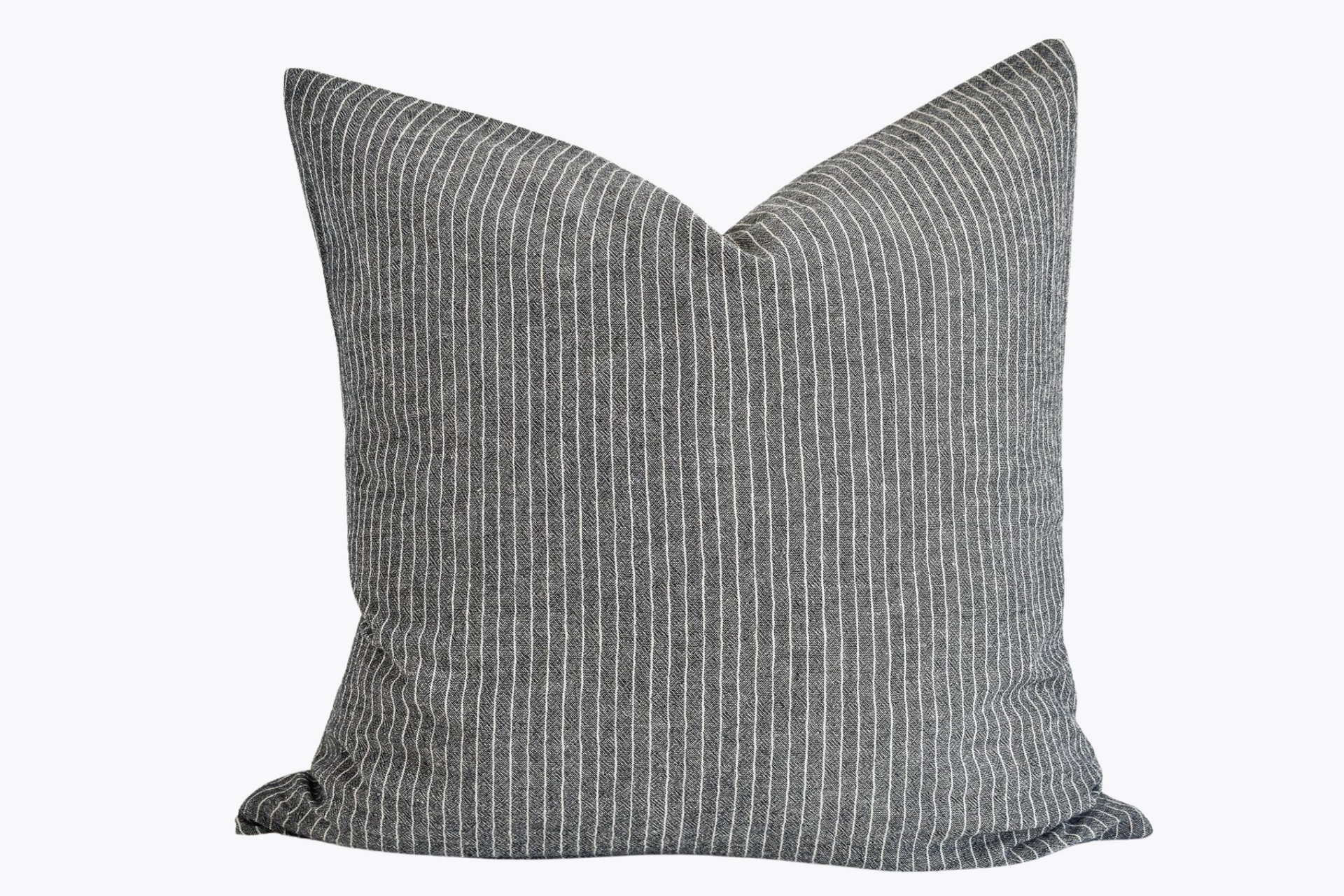 Hmong Striped Sashiko Pillow - Charcoal Gray