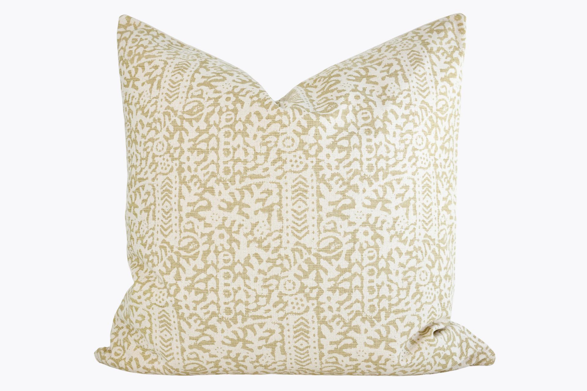 Hmong Organic Woven Pillow Cover - Sand and Ivory