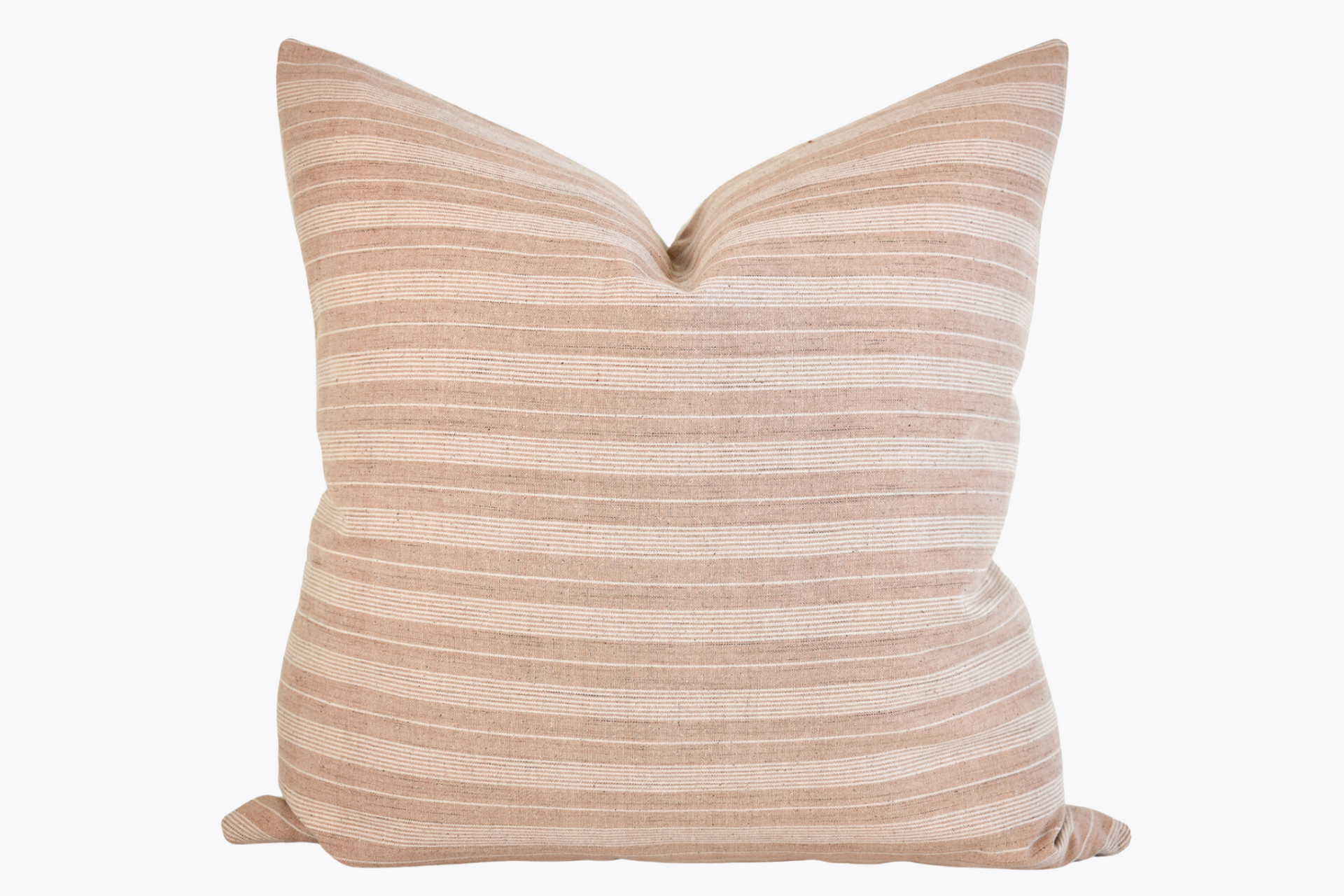 Hmong Organic Woven Striped Pillow - Sandstone