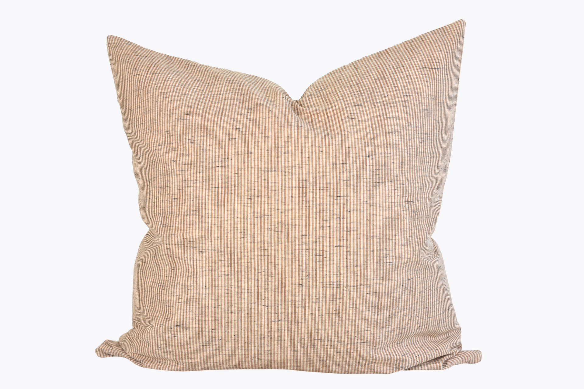 Hmong Organic Woven Stripe Pillow Cover - Tan