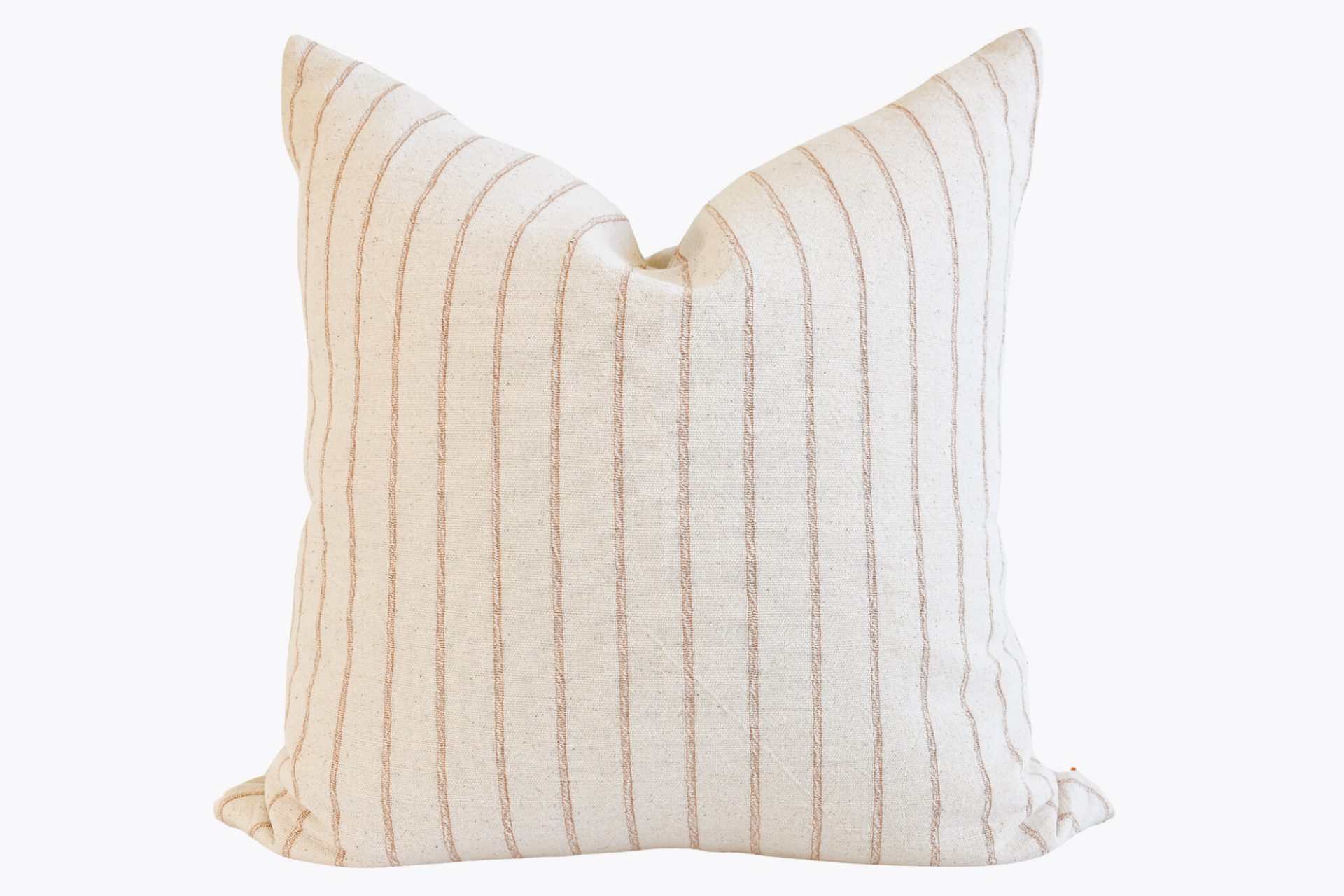 Hmong Organic Woven Pillow - Tan Stripe