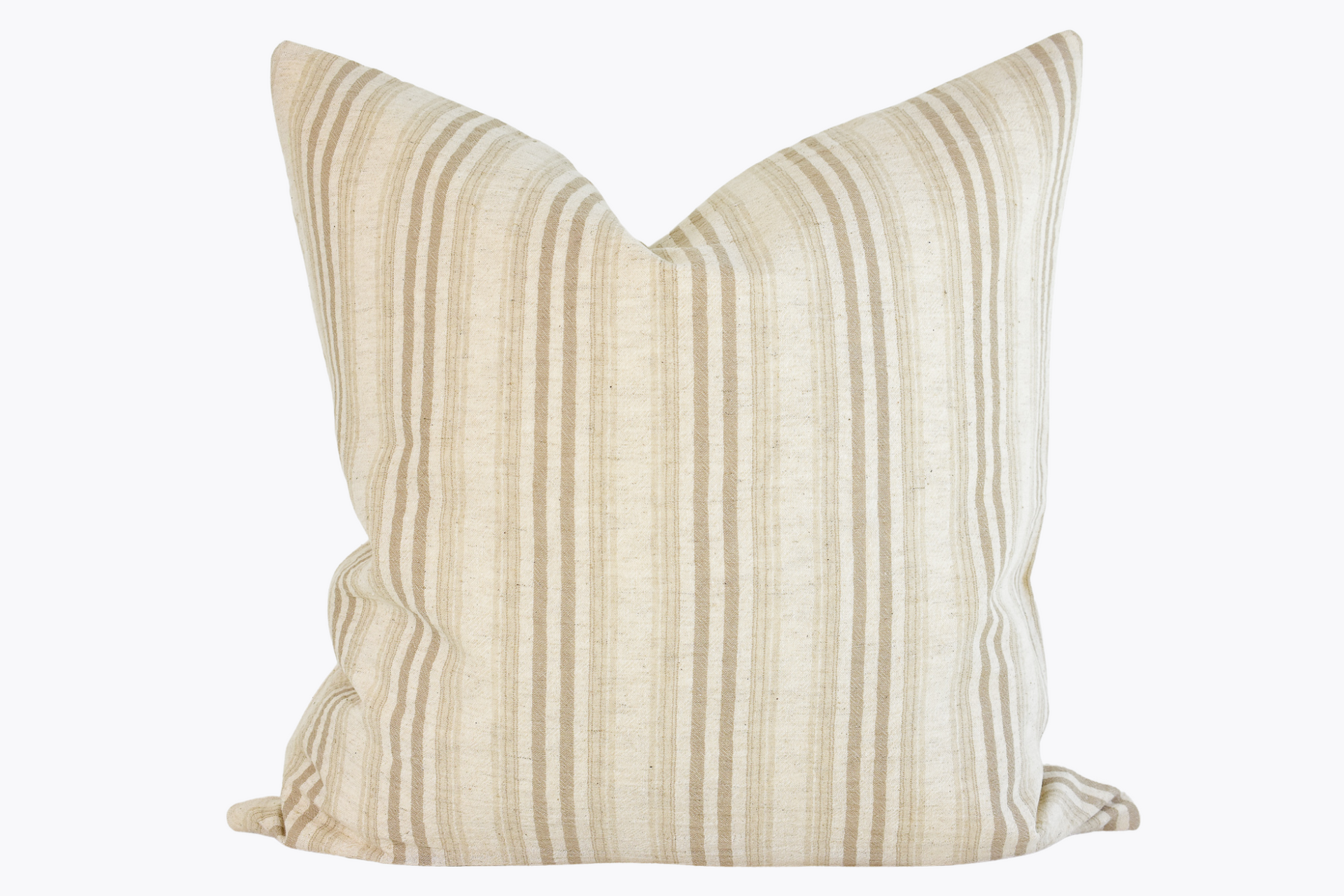 Hmong Organic Woven Pillow Cover - Natural Stripe