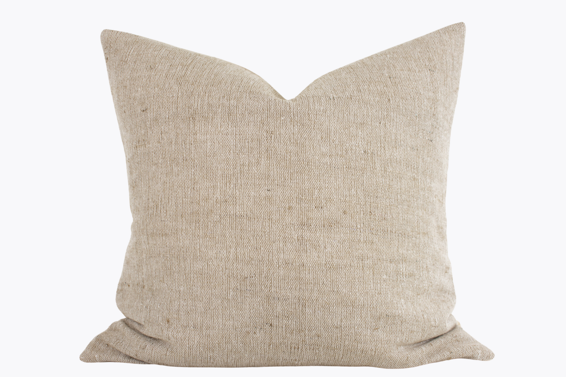 Indian Hand-loomed Woven Jute Pillow Cover - Natural