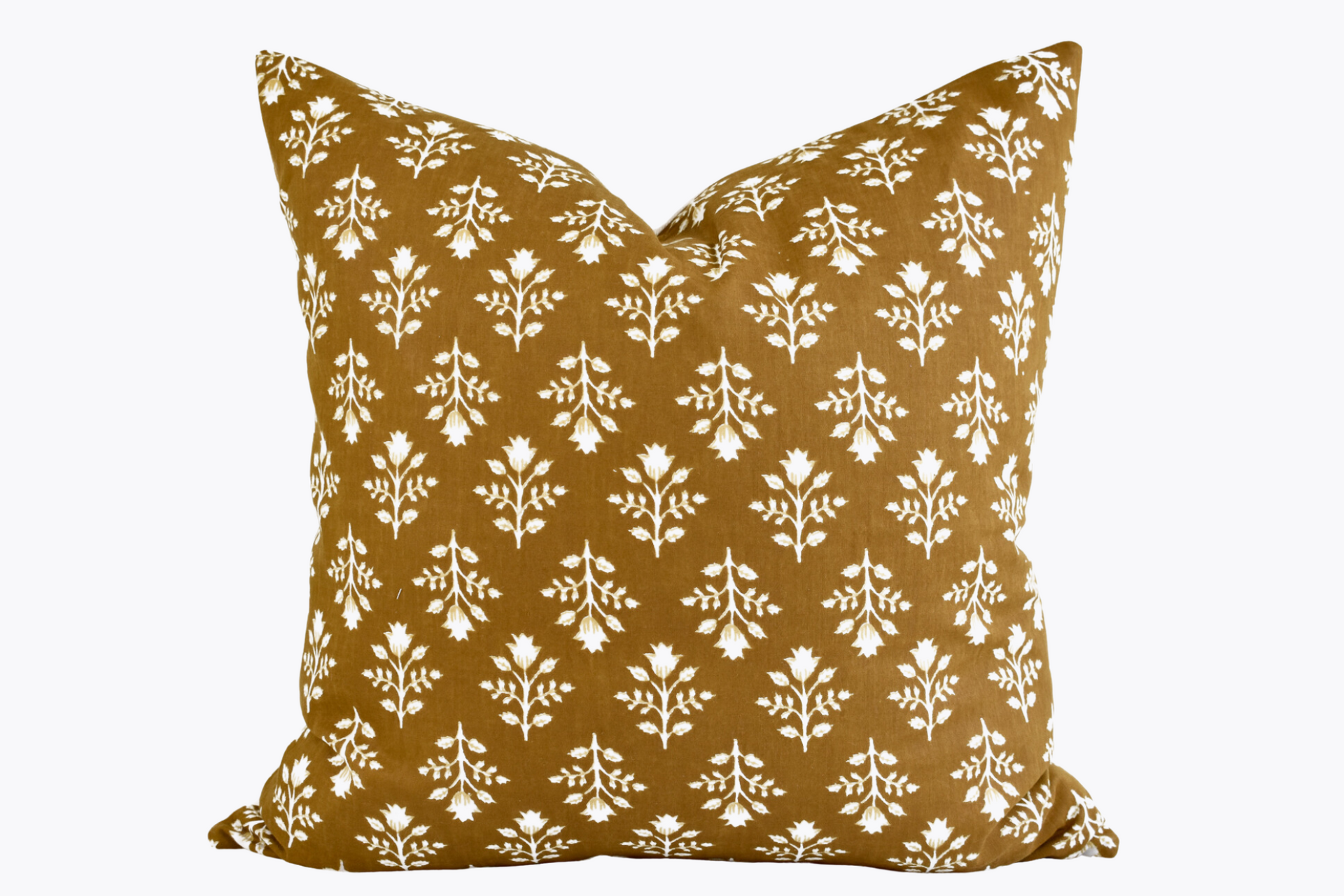 Indian Block Print Pillow Cover - Ochre