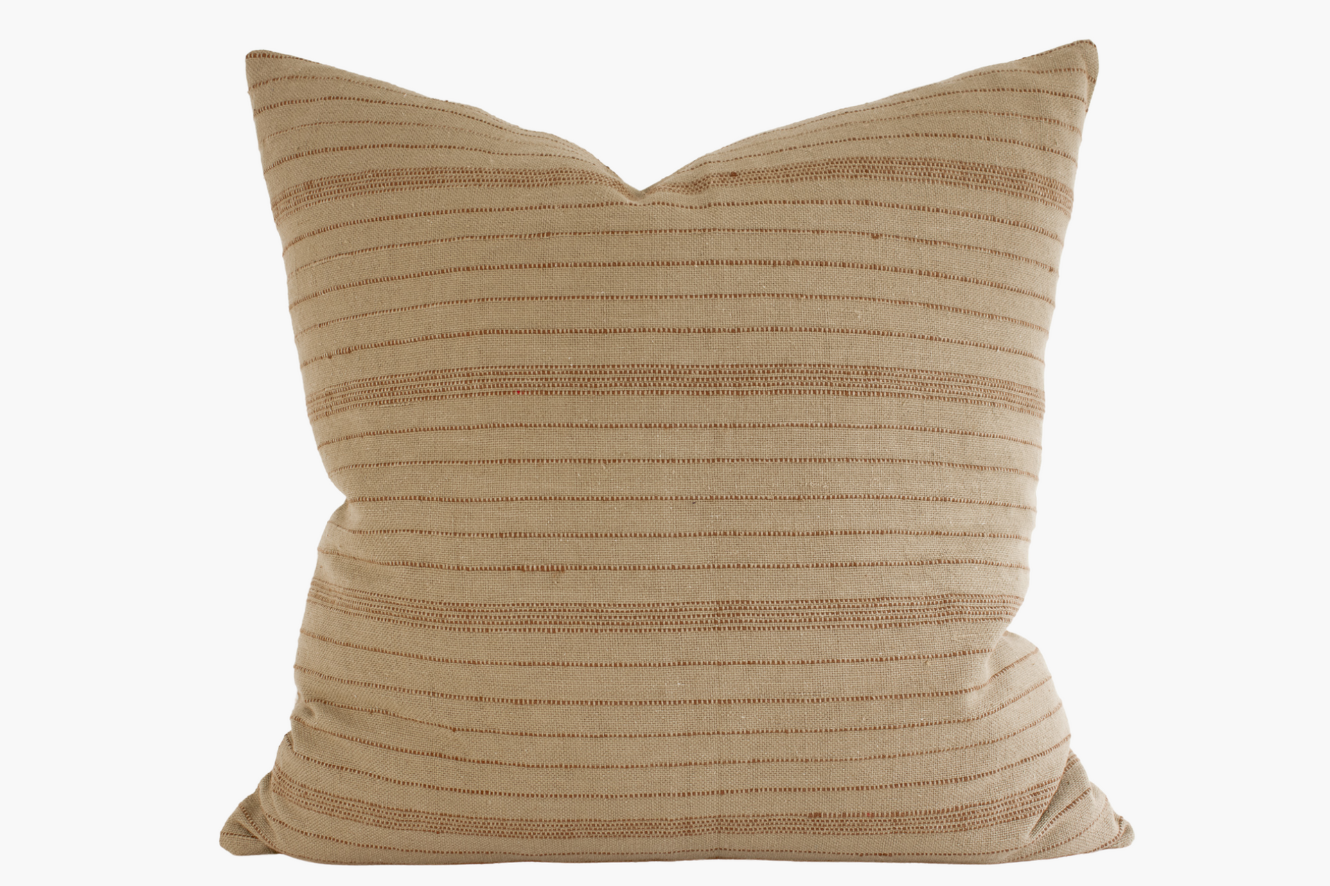 Sasha Woven Striped Pillow Cover - Burlap