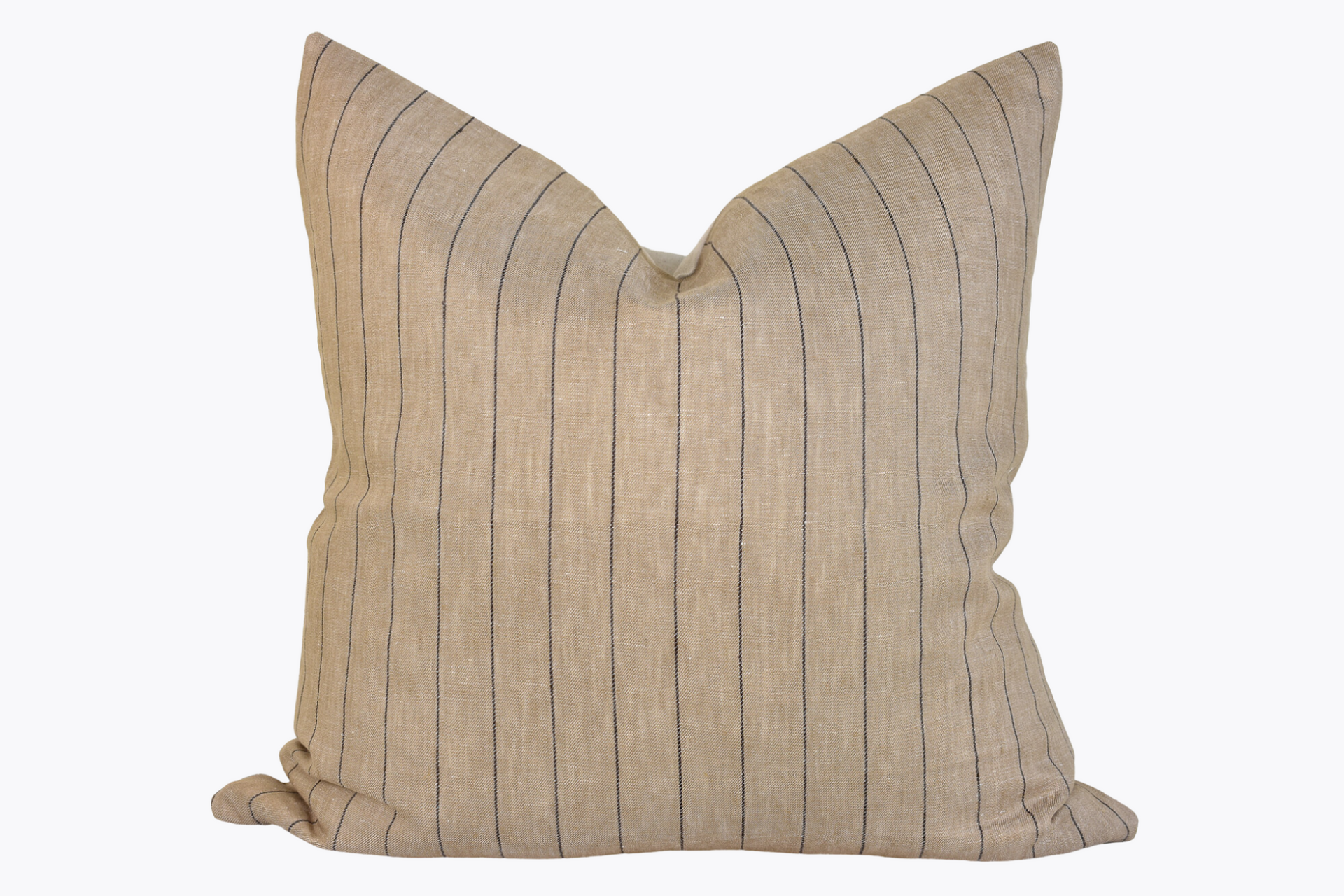 Linen Pillow Cover - Tan Stripe