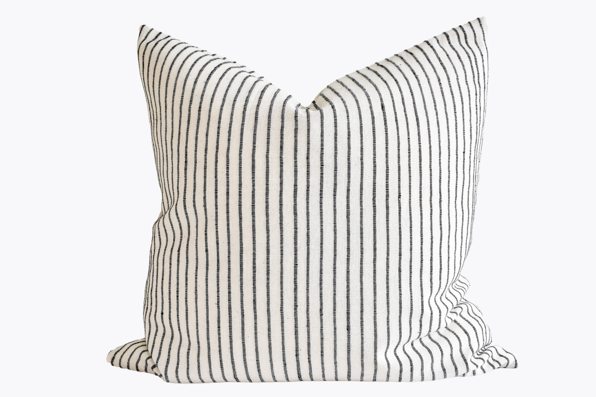 Hmong Organic Woven Black Striped Pillow Cover