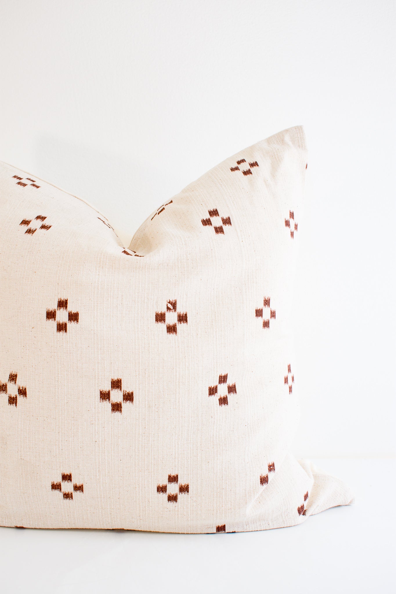 Hmong Block Print Pillow Cover - Earth