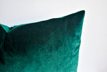 Velvet Lumbar Pillow - Forest Green