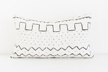 African Mudcloth Lumbar Pillow - 12" x 20"