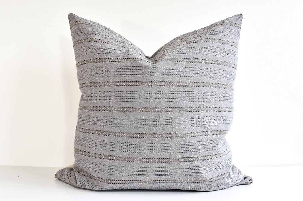 Hmong Organic Woven Pillow - Gray